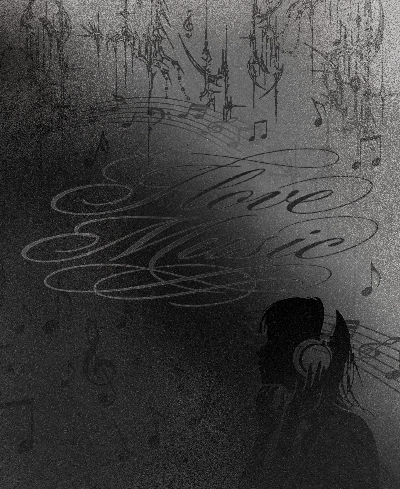 I love music shower curtain